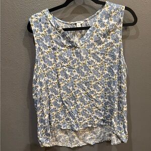 Sonoma Blue and White Floral Blouse